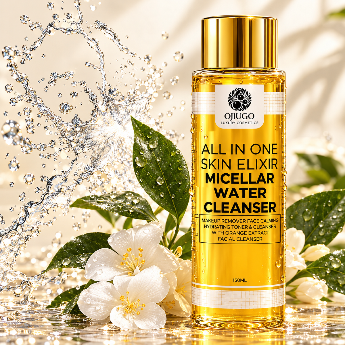 Exclusive Set of 6 All-In-One Elixir Mousse Face Wash, Toner, All-In-One Elixir Face Cream, & Body Butter, Intense Brightening Body Oil
