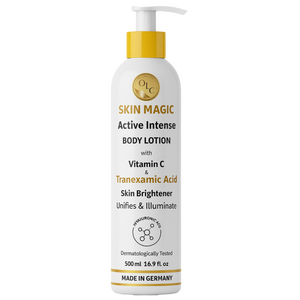 Skin Magic Active Intense Body Lotion with Vitamin C & Tranexamic Acid 500ml: Brightens Skin Reducing the Appearance of Skin Discolouration