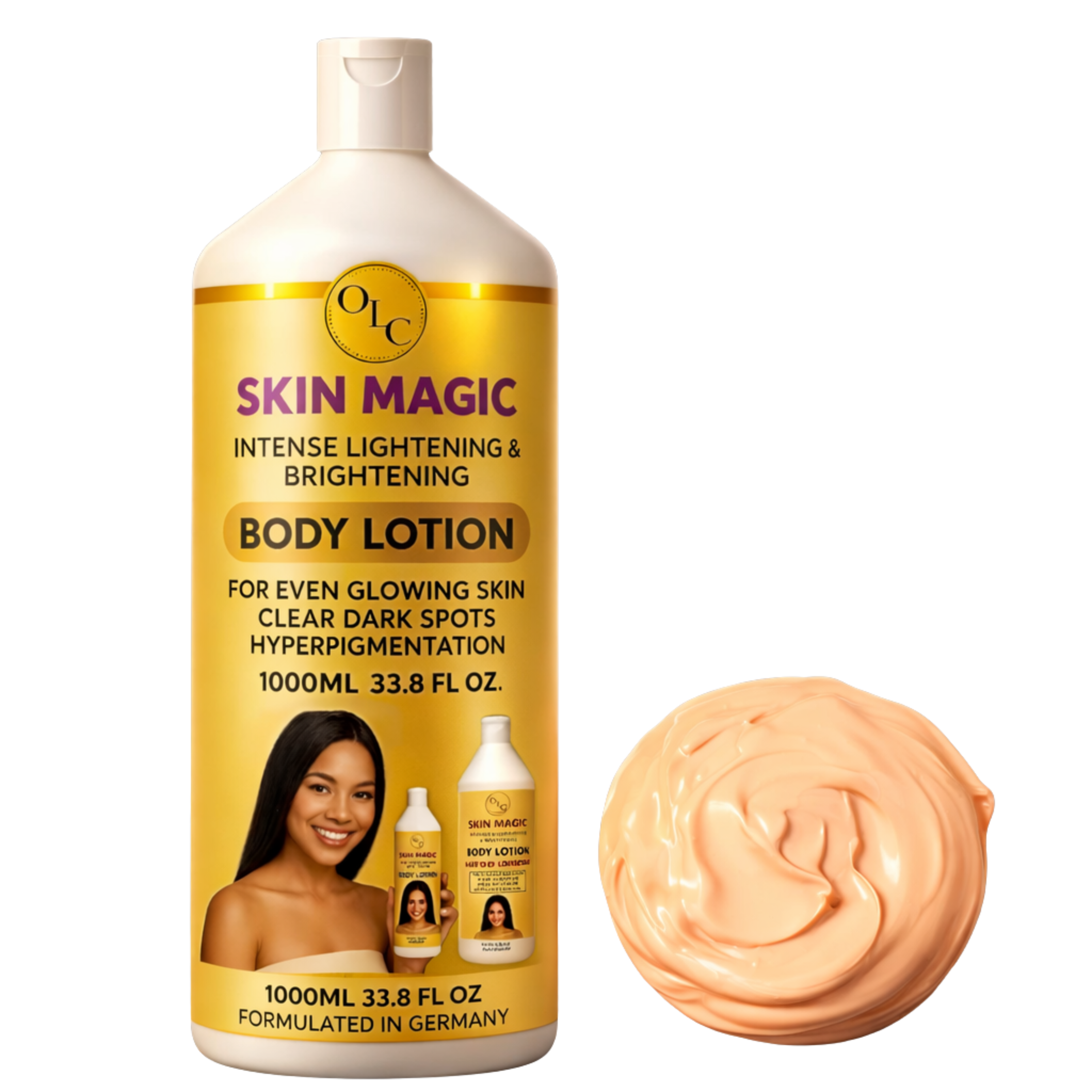 Skin Magic Beautifying & Lightening Body Moisturiser: Achieve Youthful, Radiant Skin with Goat Milk Infusion - 1000ml