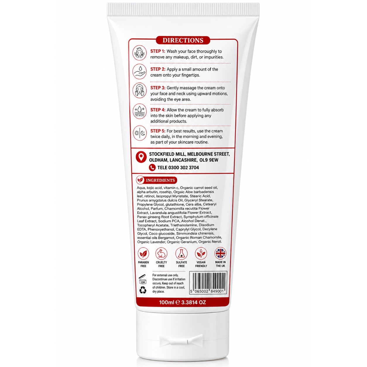 100ml Clarifying Dark Knuckle Finger Elbow and Knee Cream Fast Action