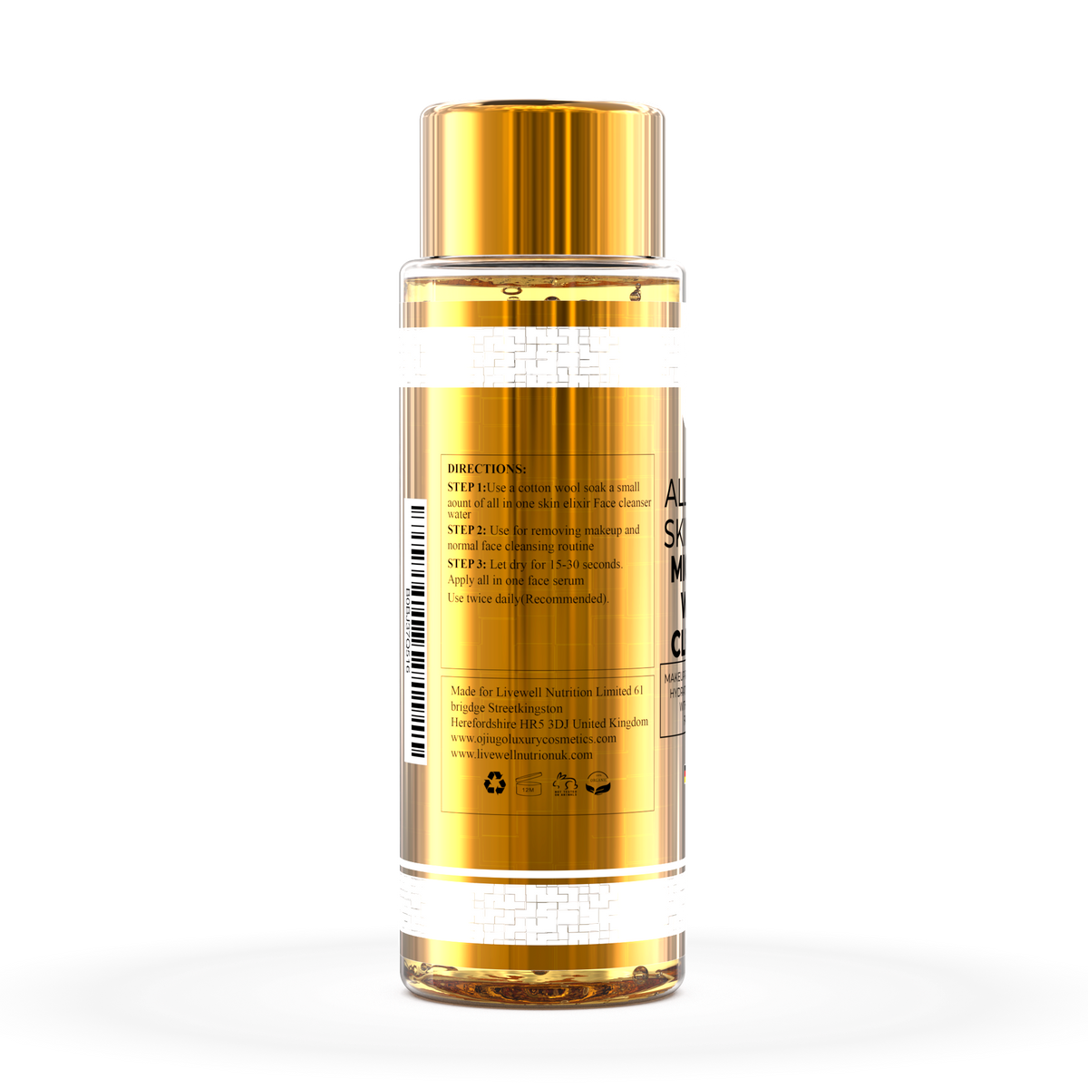 X2 Micellar Water Cleanser Effortlessly Removes Skin Impurities Suitable for All Skin Types