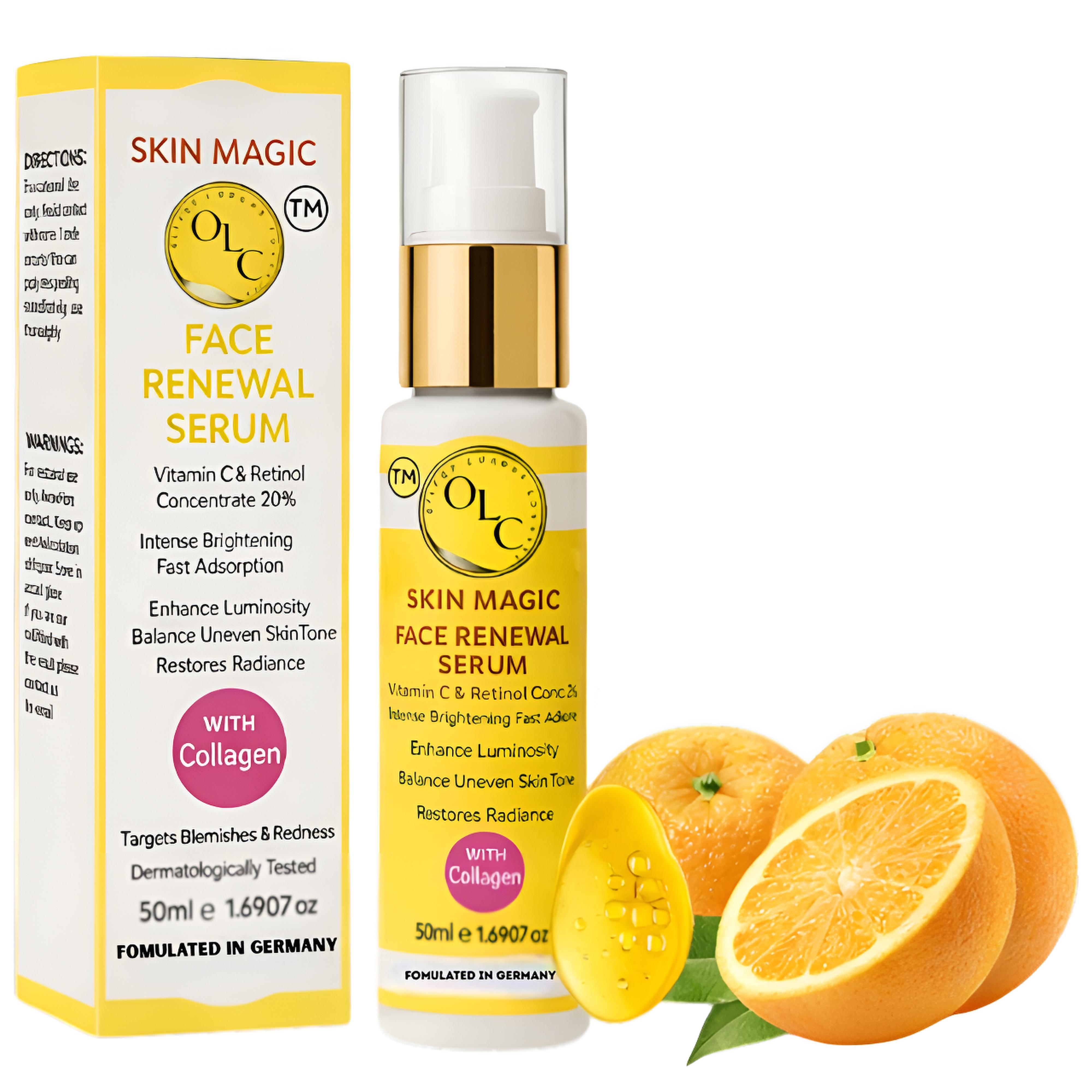 Collagen Face Serum Vitamin C Lightening & Brightening with & Kojic Acid & Arbutin For Even Skin Tone