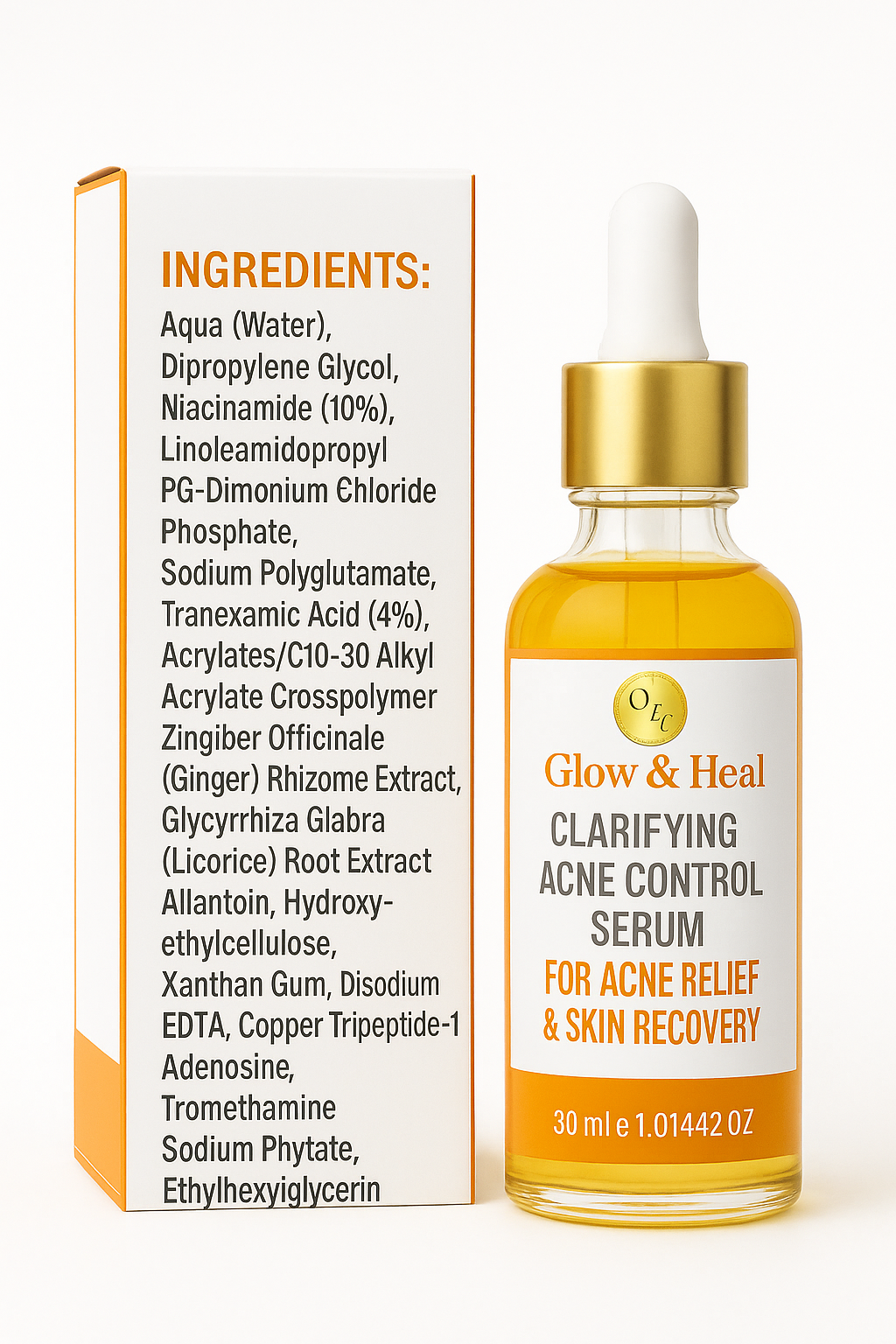 Clarifying Acne Control Face Serum for Effective Acne Relief and Skin Recovery – 30ml