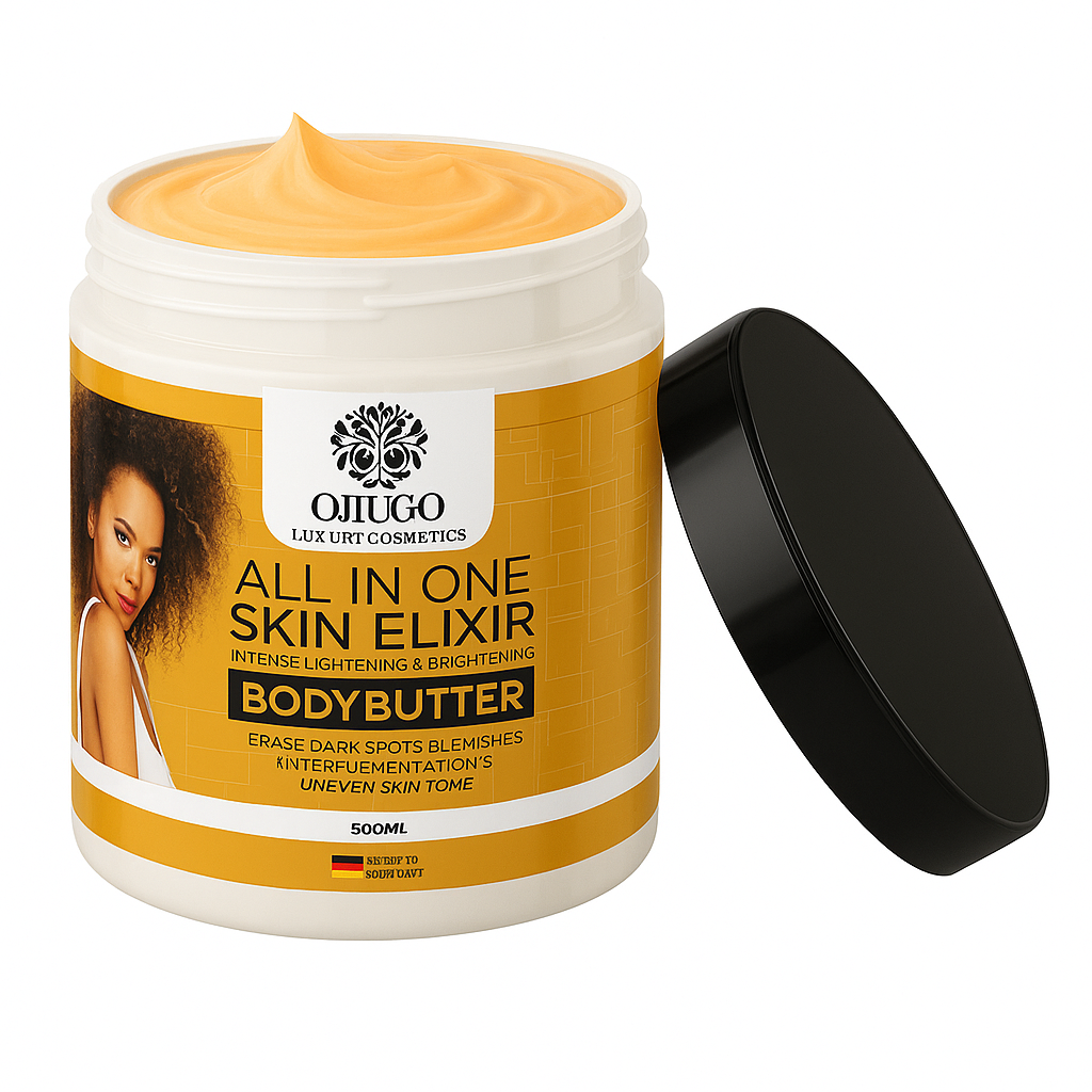 Moisturising Intense Lightening & Brightening 500ml Body Butter Diminishes Appearance of Dark Spots, Blemishes & Hyperpigmentation, Transforms Skin with Radiance and Nourishment Suitable for Uneven Skin Tone