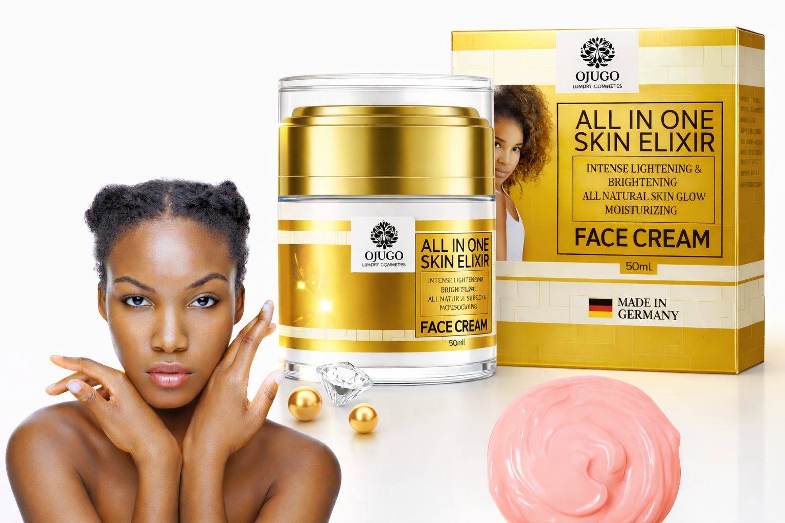 Moisturising Face Cream Intense Lightening & Brightening Diminish Dark Spots and Hyperpigmentation for Even Skin Tone