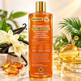 OLC Vitamin E Oil 20,000 IU – 100% Pure & Natural Cold-Pressed Vitamin E Oil for Skin, Face, Scars, Hair, Scalp & Nails | Non-GMO Verified | Deep Nourishing Hair & Body Oil | 500ml