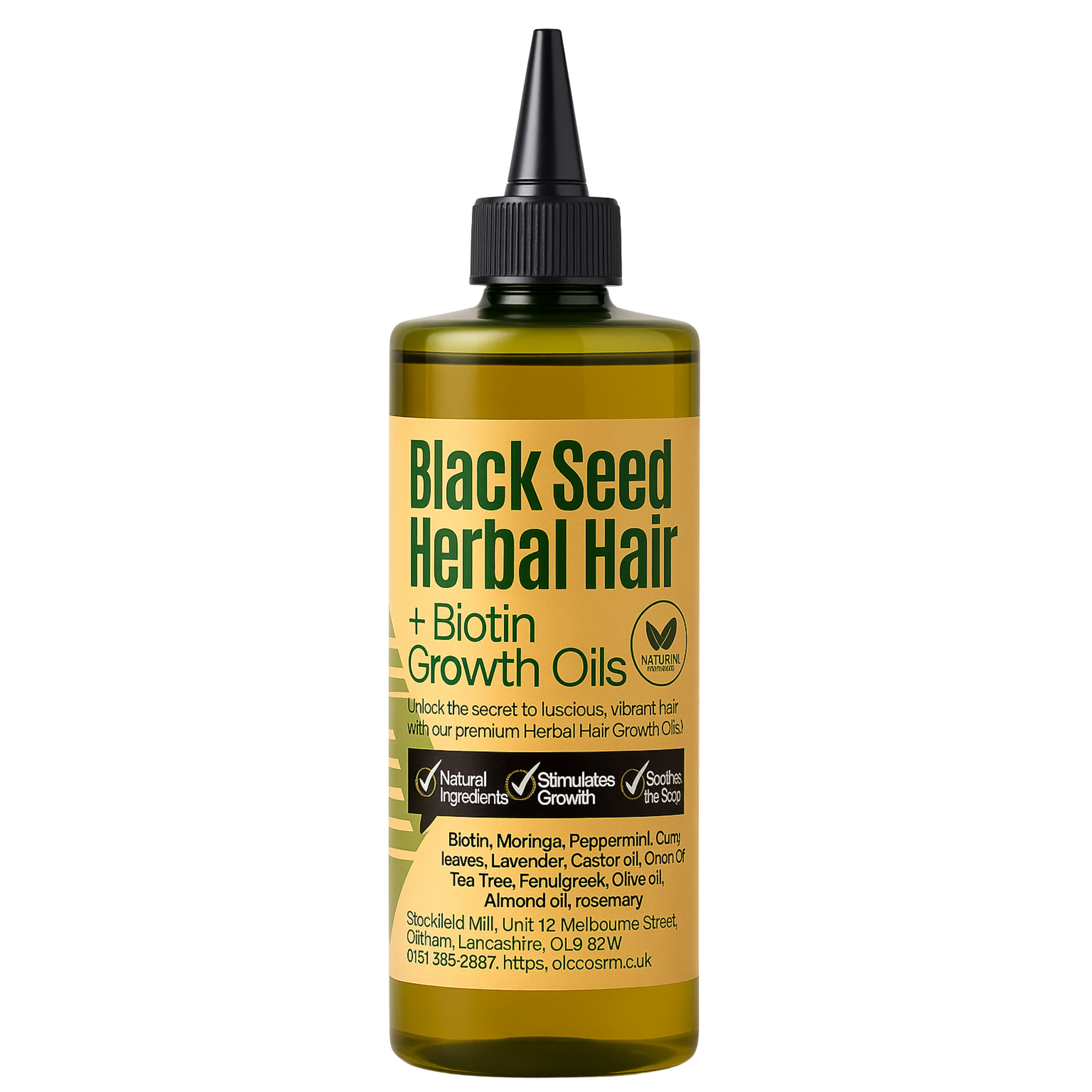 Black Seed Herbal Hair Growth Oils+ Biotin Growth Oils 250ml Unlock the secret to luscious, Vibrant Hair With Our Premium Herbal