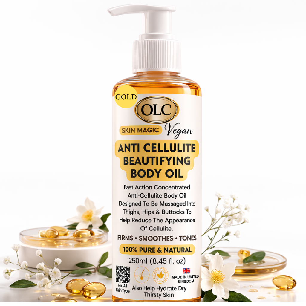 Anti Cellulite Beautifying Body Oil Deep Gold Fast Action Concentrated Designed To Be Massaged Into Thighs, Hips & Buttocks To Help Reduce The Appearance Of Cellulite. 250ml (8.45 f. oz) (Copy)