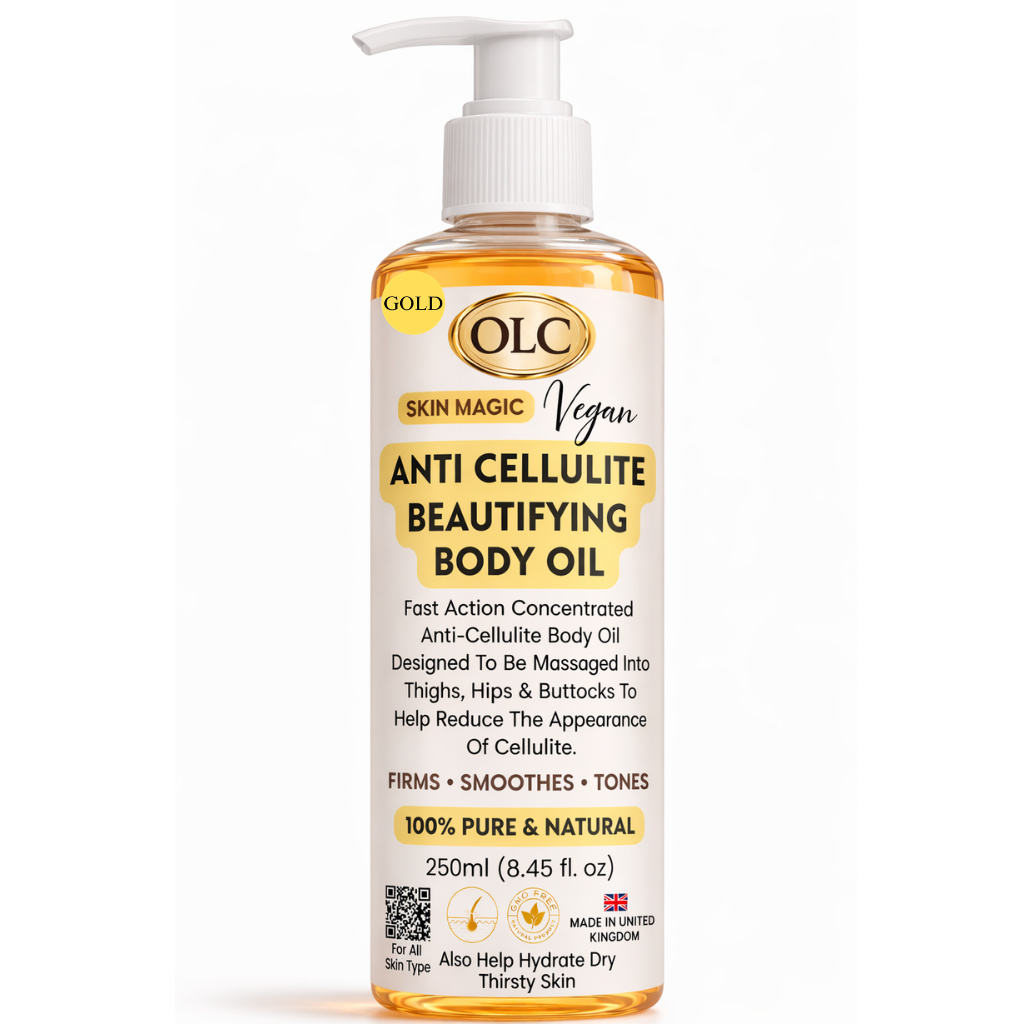 Anti Cellulite Beautifying Body Oil Deep Gold Fast Action Concentrated Designed To Be Massaged Into Thighs, Hips & Buttocks To Help Reduce The Appearance Of Cellulite. 250ml (8.45 f. oz) (Copy)