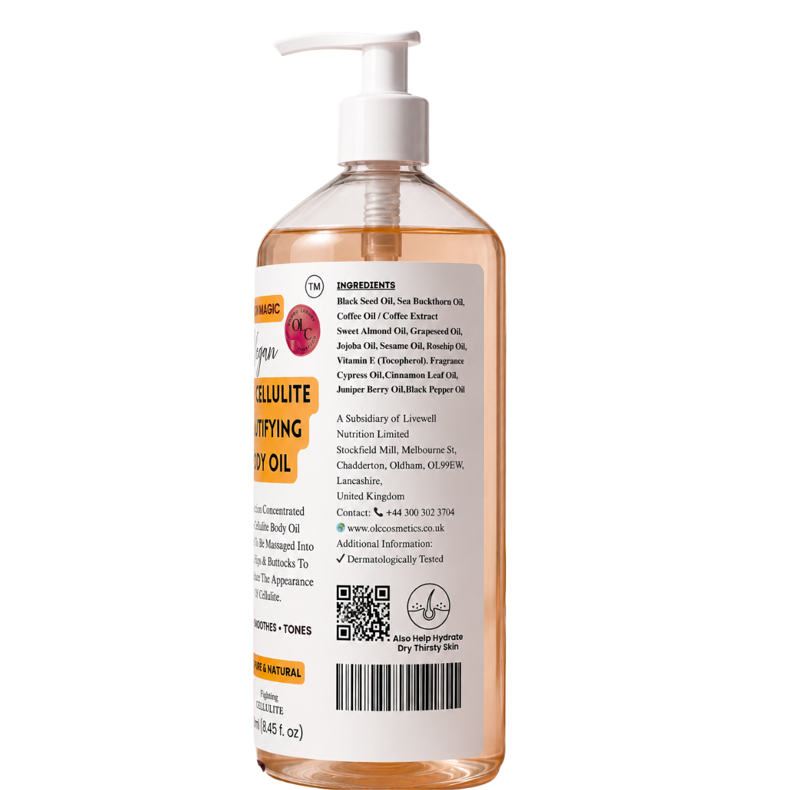 Anti Cellulite Beautifying Body Oil Deep Gold Fast Action Concentrated Designed To Be Massaged Into Thighs, Hips & Buttocks To Help Reduce The Appearance Of Cellulite. 250ml (8.45 f. oz) (Copy)