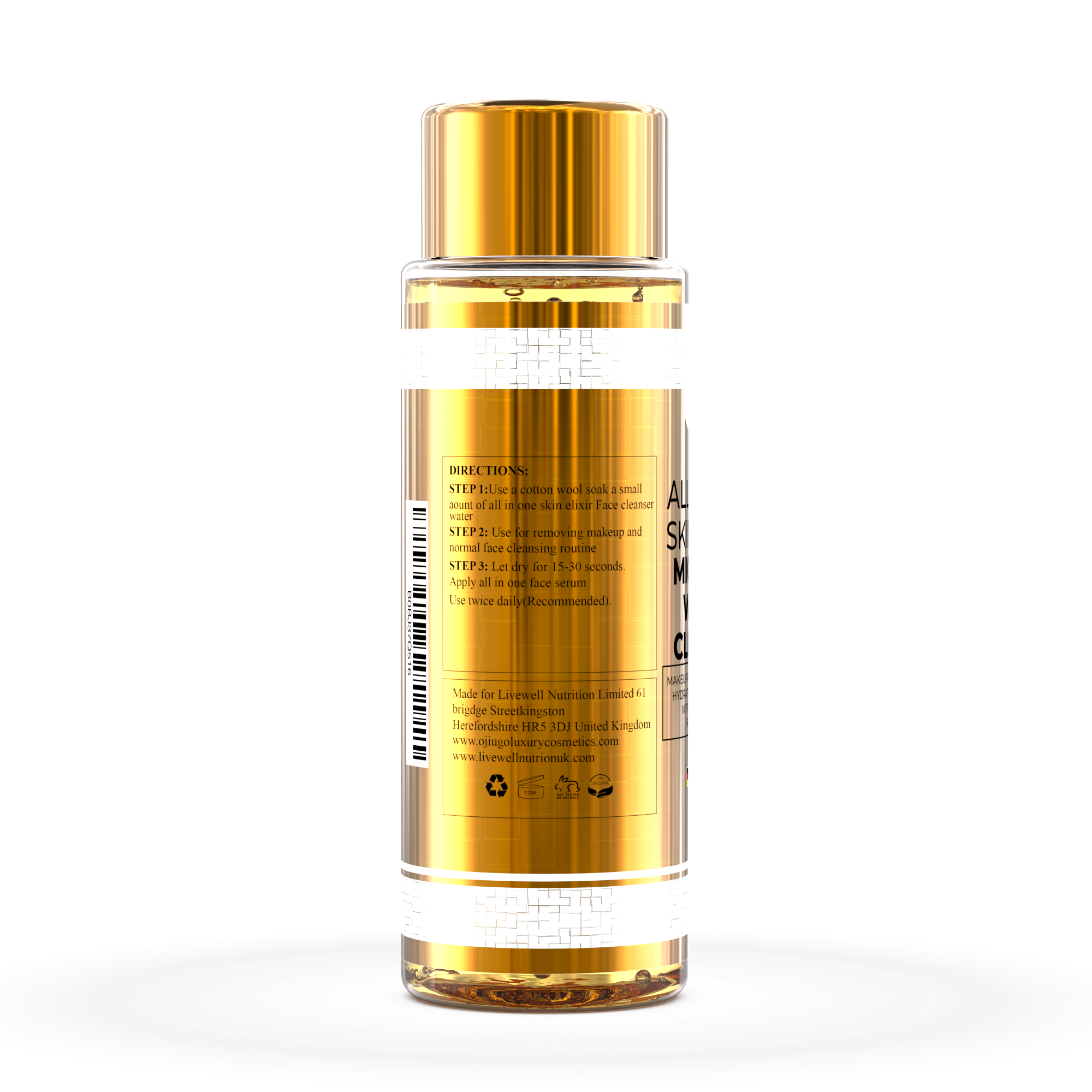 Micellar Water Cleanser Effortlessly Removes Skin Impurities Suitable for All Skin Types