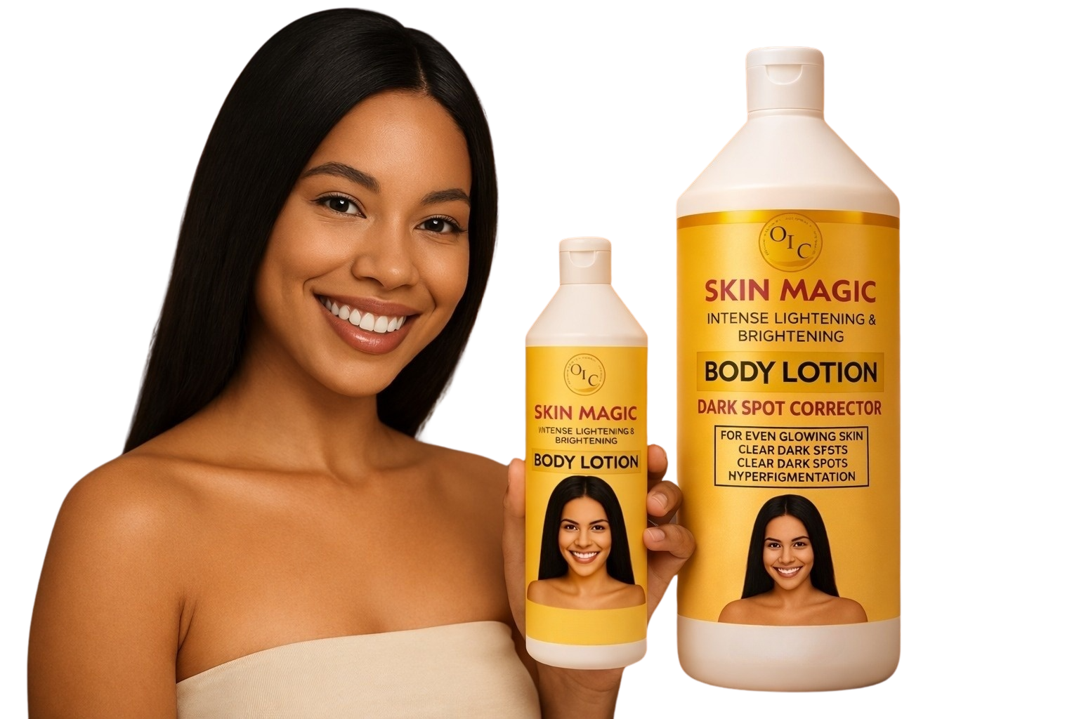 Skin Magic Beautifying & Lightening Body Moisturiser: Achieve Youthful, Radiant Skin with Goat Milk Infusion - 1000ml